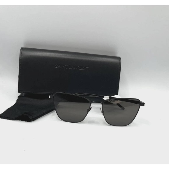 Saint Laurent women\'s Cat Eye‎ SL551 Sunglasses - Black / Grey - retail $475 main image 4